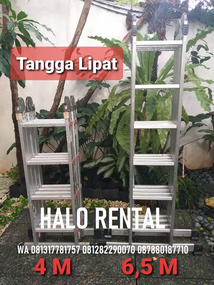 Jasa Sewa Tangga Lipat 4 Meter dan 6 Meter Halo Rental, Sewa Tangga Tinggi Jakarta Barat Jakarta Barat